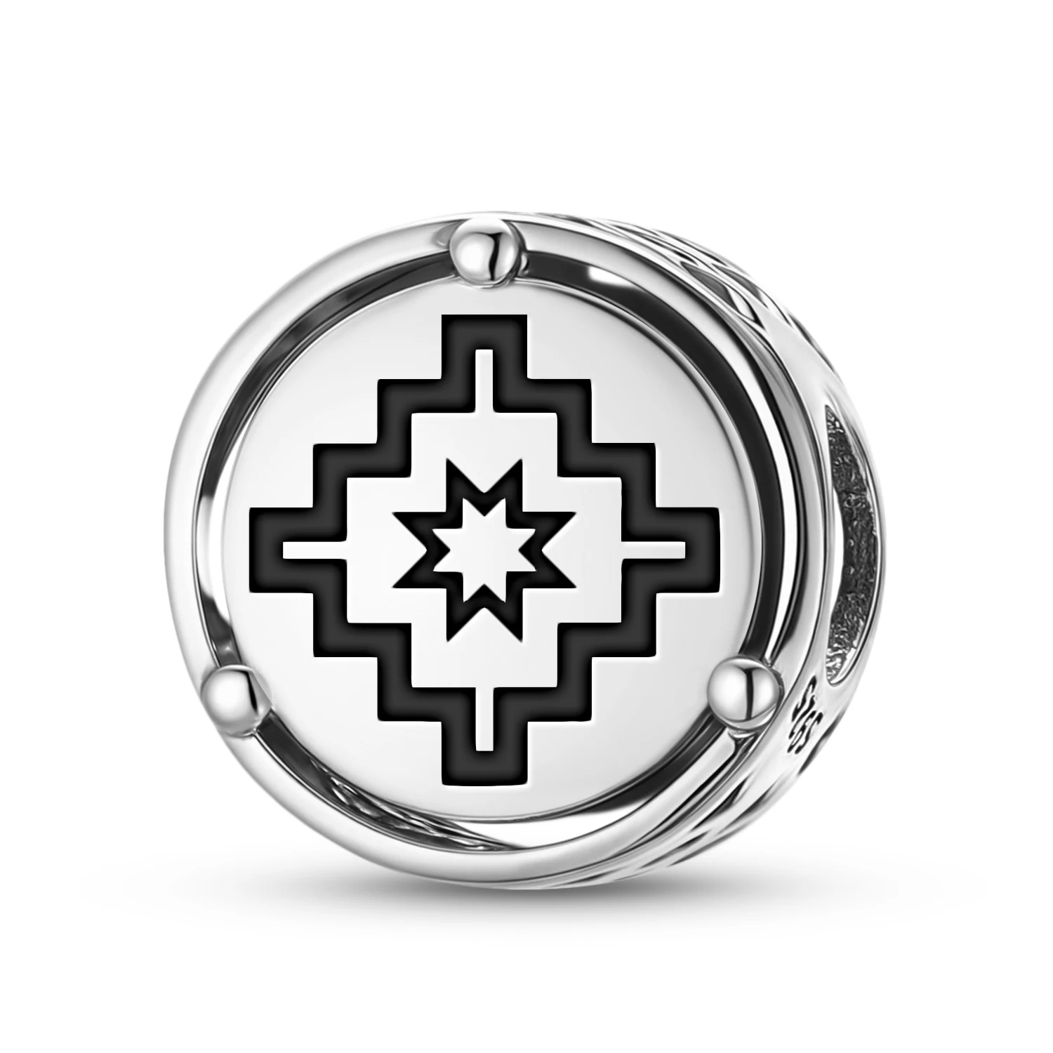 Mapuche Bandera de Leftraru Charm-Anhänger aus 925er-Sterlingsilber, passend für Original-Armbänder, DIY-Schmuck, Zubehör, Familienperle