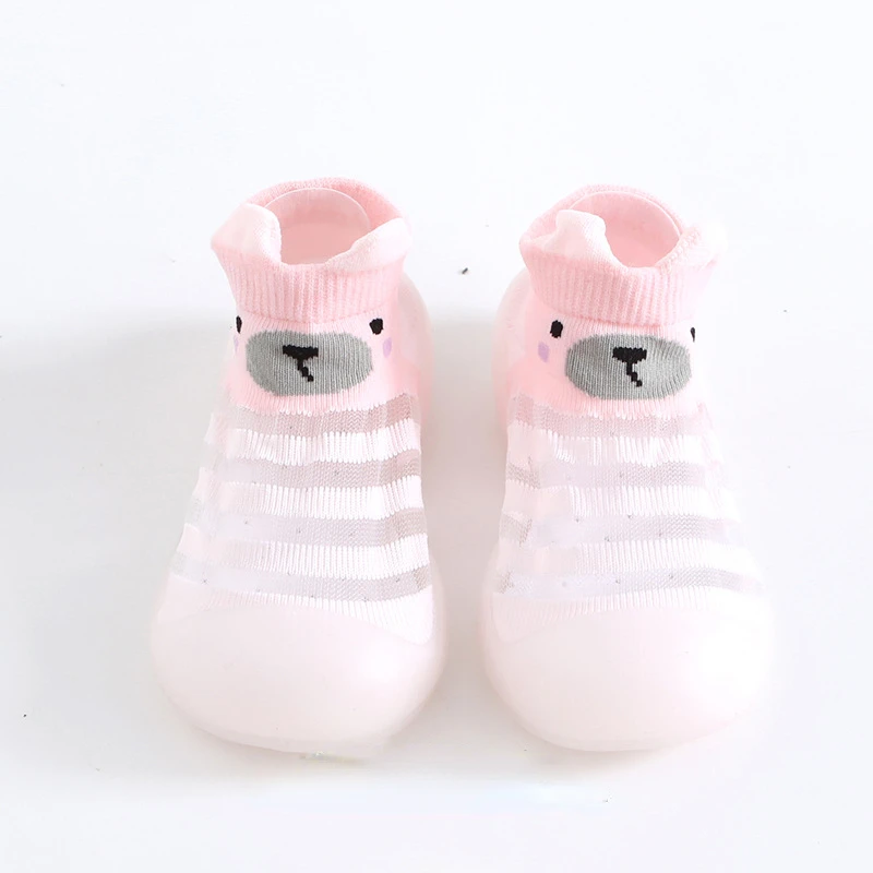 Children Baby First Walker Shoes Non-slip Newborn Baby Boy Girl Cotton Floor Socks Rubber Sole Cartoon Indoor Socks Infant Shoe