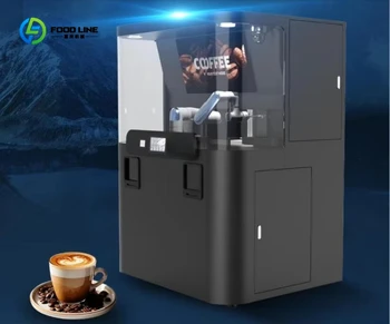 Robot personalizzato Caffè Barista Distributori automatici di caffè commerciale Caffettiera automatica appena macinata Pagamento del codice QR