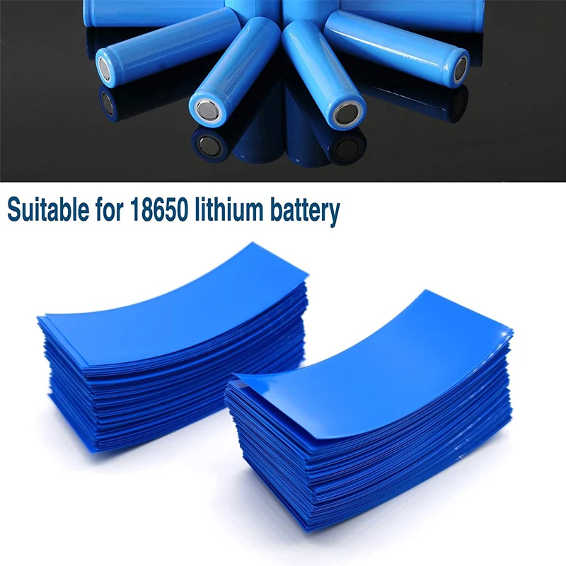 Détail des gaines thermorétractables pour batterie 18650, avec finition lisse.