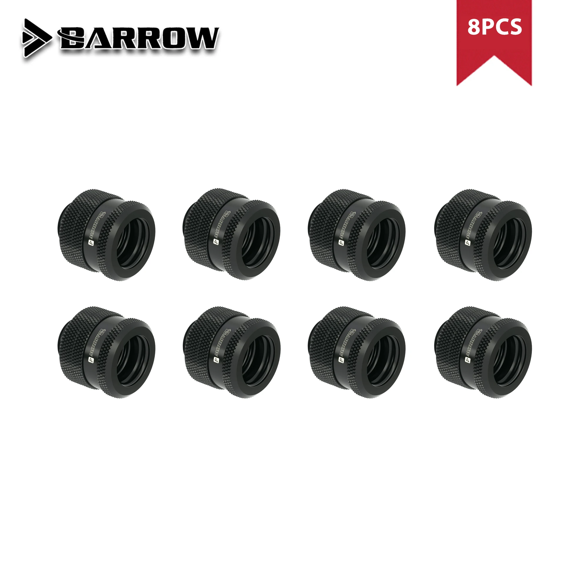 Barrow-encaixe de Compressão de Tubo Rígido Aperto Manual g1 od 12 mm 14 mm 16 mm Conexão Preto Branco Prata Ouro Pcs