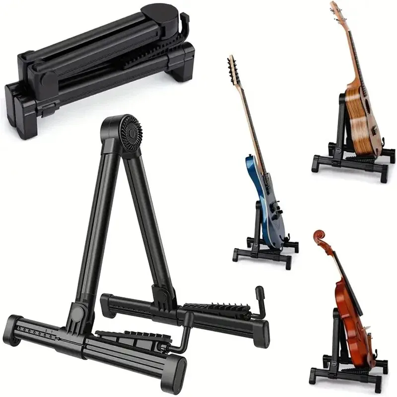 Guitar Stand 1pc Folding Guitar Stand Stand For Acoustic Guitars Electric And Bass Portable And Lightweight Easy Household Floor
