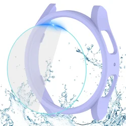 Waterproof Protective Glass+Case with Screen Protector - Watch 6 Classic 47mm (Purple)