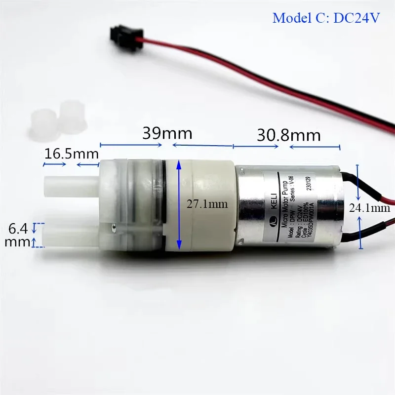 Micro 370 Water Pump DC12V/24V Large Flow Diaphragm Water Pump Self-priming Suction DIY Dispenser Tea Table Pumping liquid transfer pump