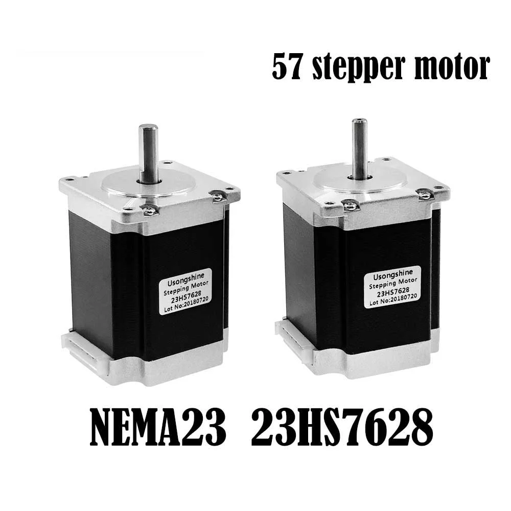 Nema23 23HS7628 4 Lead 57 Stepper Motor 76mm Shaft 6.35/8mm TB6600 4A Driver For 3D Printer CNC Engraving Milling Machine