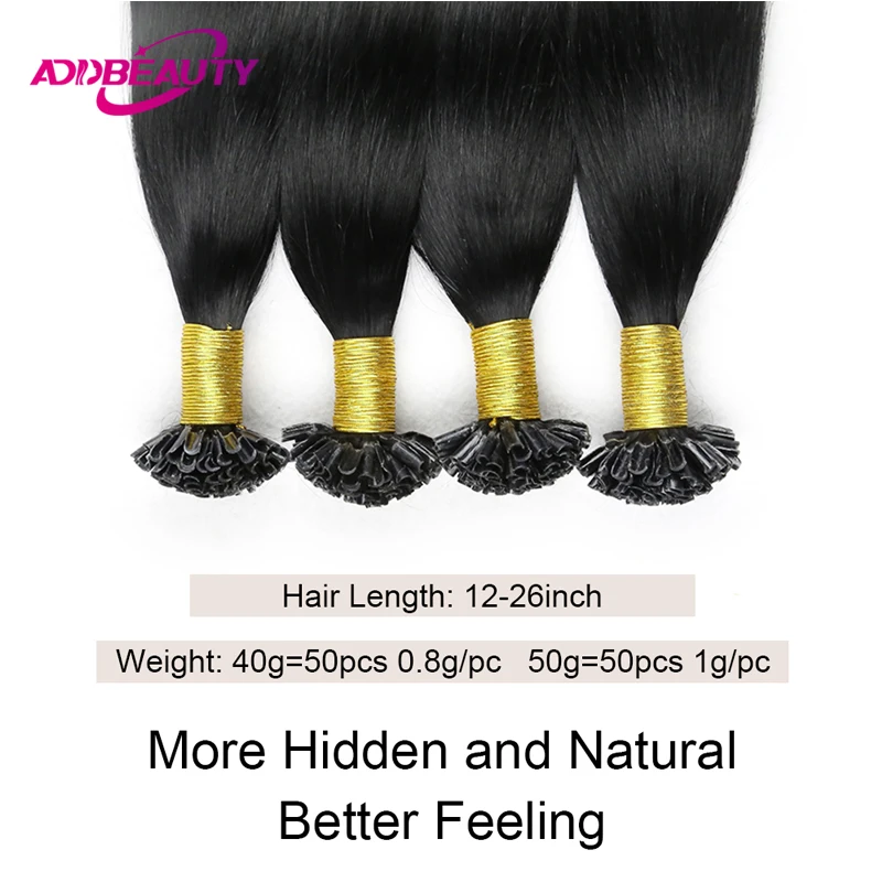 Extension per capelli lisci a punta a U, Extension per capelli morbidi a punta a chiodo, Extension a punta a U 100% capelli umani biondi, Facili da mantenere - immagine 3