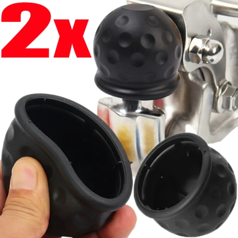 Tow Bar Ball Cover 1/2pcs Tow Bar Ball Cover Cap Trailer Ball Covers Tow Bar Cap Universal Hitch Trailer Towball Protect Car Accessories