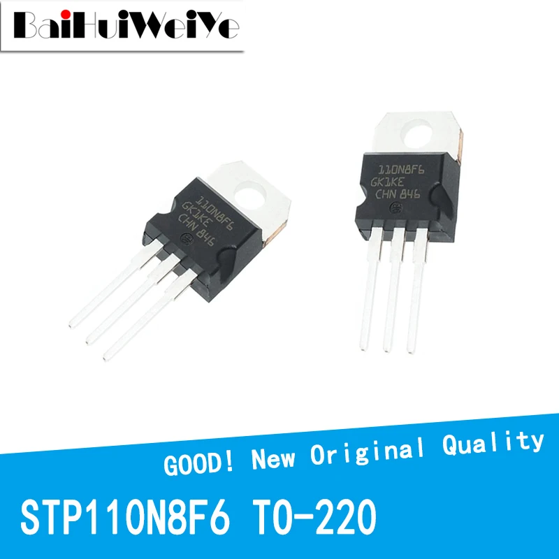 

10PCS/LOT STP110N8F6 110N8F6 110A 80V TO-220 TO220 Transistor MOSFET New Original Good Quality Chipset