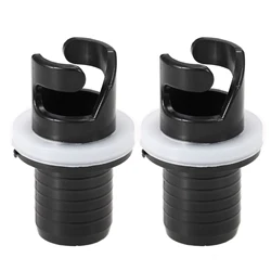 Inflatable Boat Kayak Air Valve Adapter Set - High-Quality Pump Hose Connector (Black)