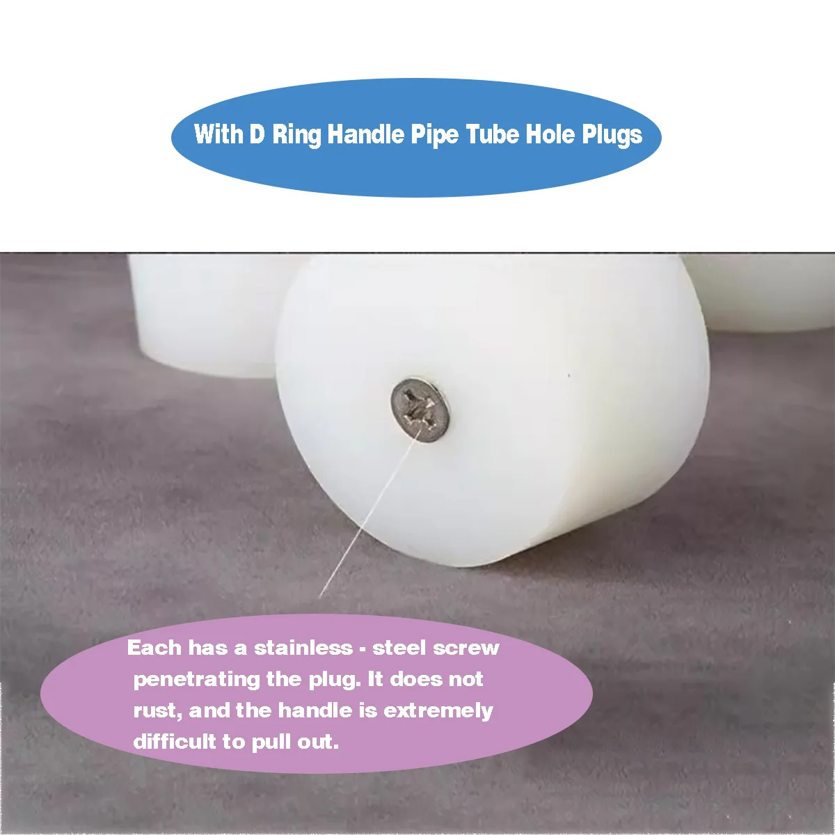 With D Ring Handle Pipe Tube Hole Plugs Sealing Plugs Tapered Silicone Rubber Stopper Diameter 14-200mm