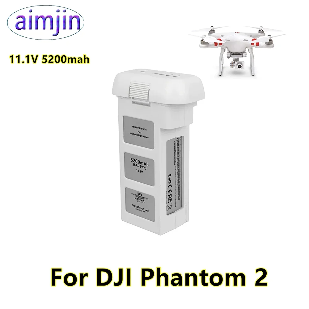 

11.1V 5200mah Lipo Drone Battery for DJI Phantom 2 Quadcopter Battery 57.72Wh Spare Battery Drone Part