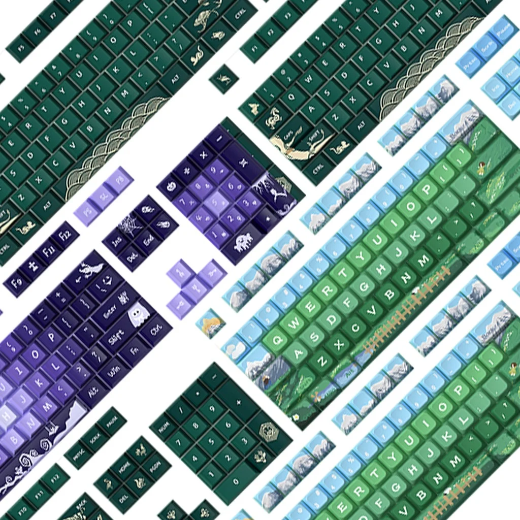 

Animal Green/Heidi and Grandpa/Cute Duck/Crybaby Keycaps Cute Animal Cherry/MDA Profile PBT Five-sided Sublimation Key Cap
