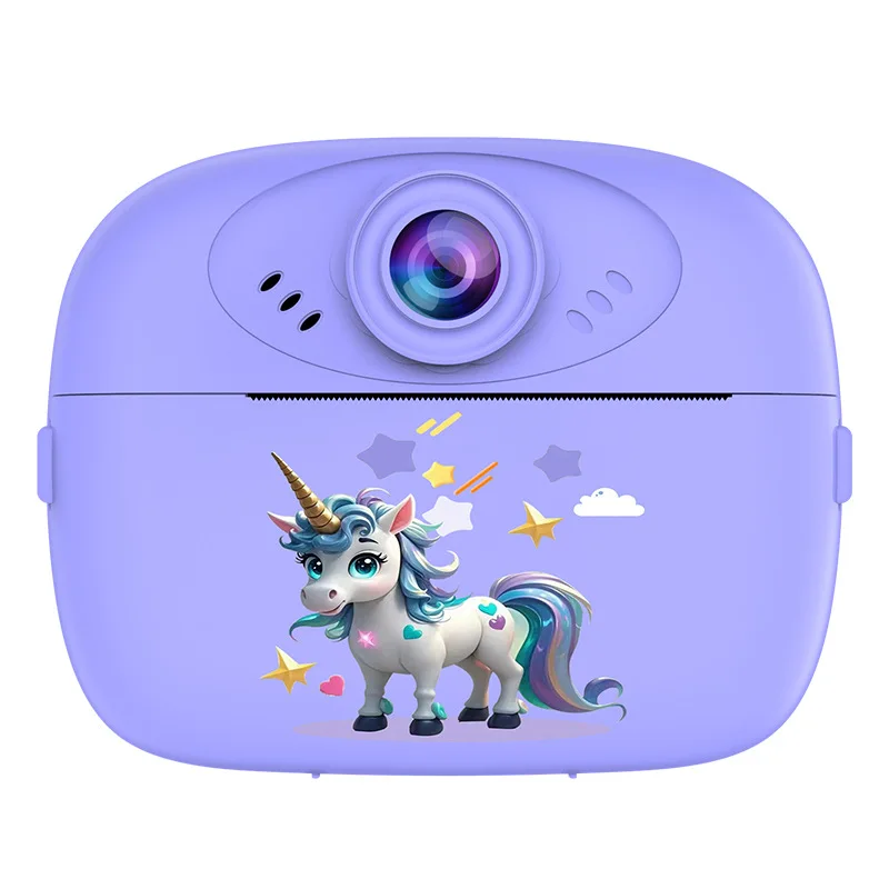 New Thermal Paper Kids Printing Camra Children's Print Camera Photographic Cameras Digital Polaroid HD Audio and Video Card Cam 4