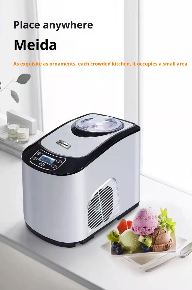 Description Picture 5 of item1.5L Automatic Ice Cream Maker Machine, -43°C Fast Freezing, 55dB Quiet, 30 Mins Soft Serve for Home/Shop