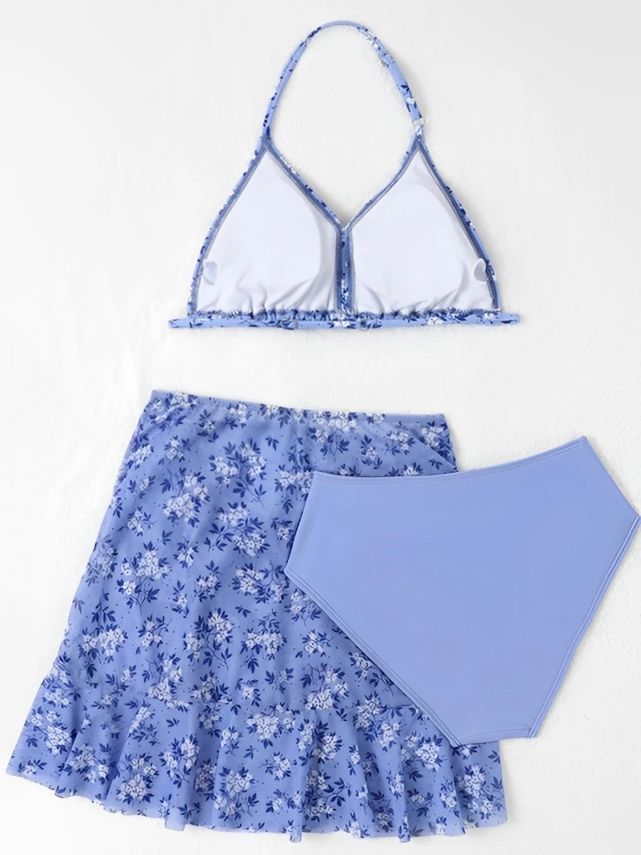 3 Piece Bikini Girls Swimsuit Kids Swimwear