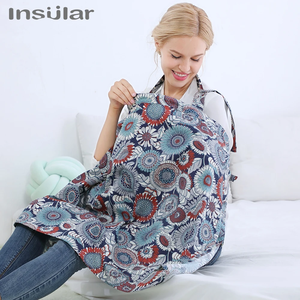 Insular Maternity Nursing Breastfeeding Privacy Cover Baby Stroller Blanket Printed