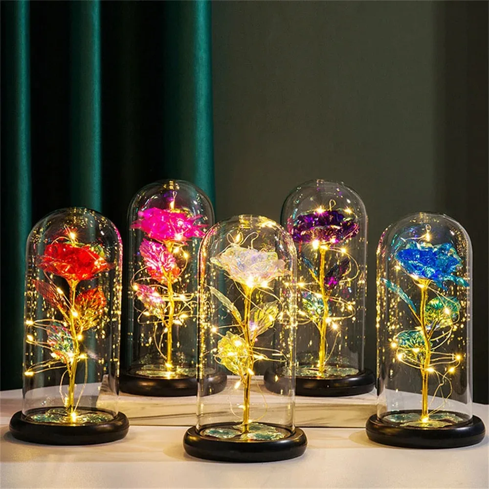 

Eternal Rose Luminous Flower Plastic Cover Gift For Women, Perfect Gift For Valentine's Day, New Year Day, Mother's Day, Wedding