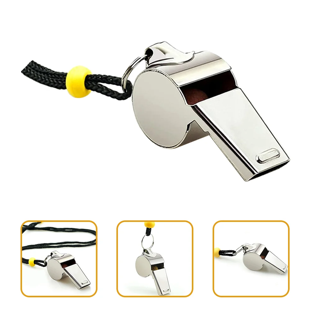 

3 Pcs Whistle Sports Referee Party Favor Children Stainless Steel Kids Hanging Pendant Portable Toy