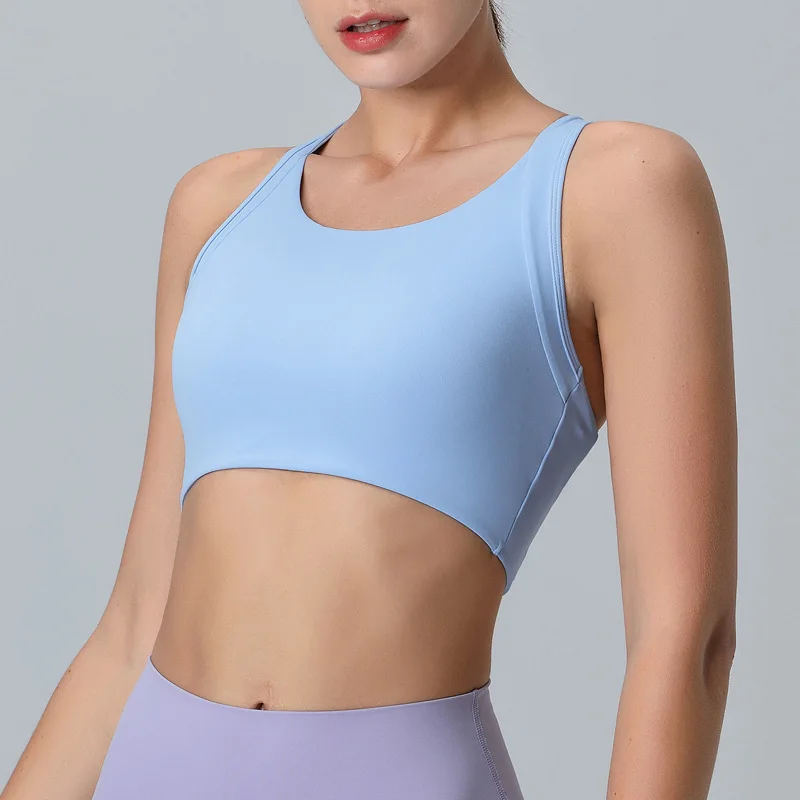 RUNNING GIRL Strappy Sports Bra for Women,Padded Crisscross