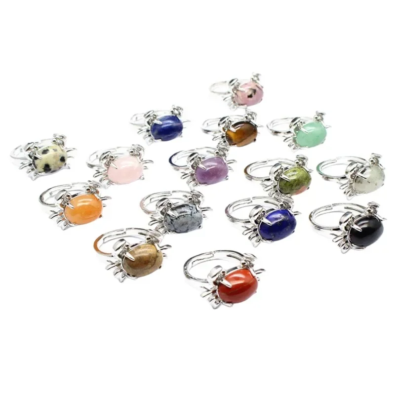 Bagues En Argent Pour Femmes Et Filles, Crabe Mignon, Pendentif Animal, Alanding Yst, Agate, Malachite, Mode Tendance Cool, Banquet, Cadeaux De Bijoux