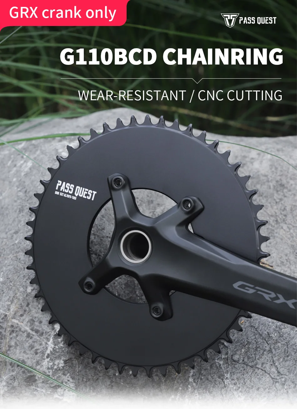 PASS QUEST GRX 110BCD AERO schmales breites Kettenblatt – Detail 1