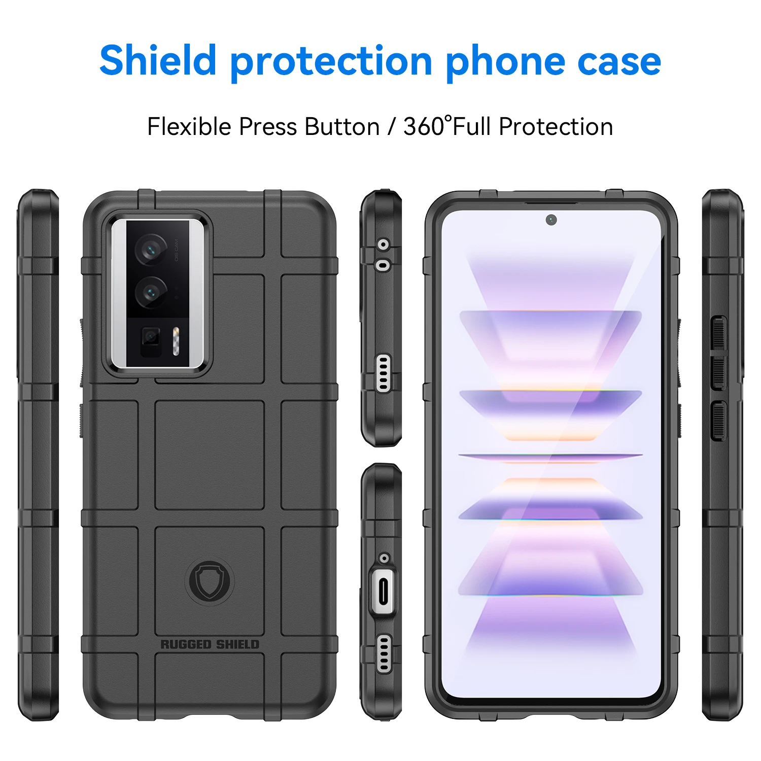  Ltezixal Case Compatible with Xiao Mi Poco F5 PRO 5G,  [Droproof] [Sweat-Proof] [Fingerprint-Proof] Shockproof Protective Phone  Case Fits Xiao Mi Poco F5 PRO 5G Clear Black : Cell Phones & Accessories