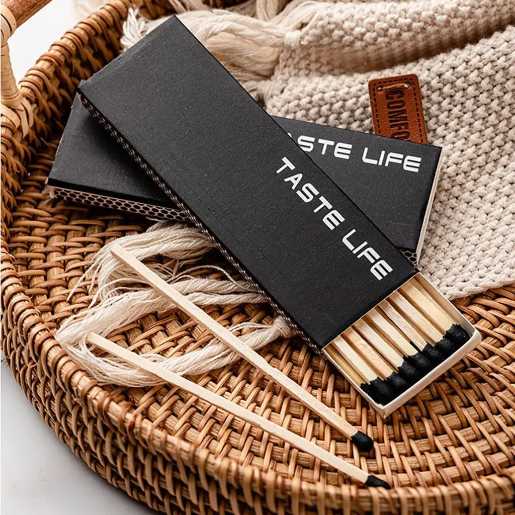 12pcs/box Artisan Bulk Match Sticks Wooden Stem Matches With Adhesive