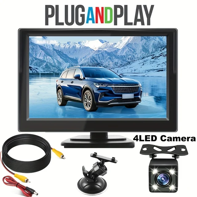 12.7 سنتيمتر سيارة كاميرا الرؤية الخلفية مراقبة احتياطية عكس نظام ركن السيارة العالمي 4LED لسيارات الدفع الرباعي بيك اب كامبر جرار RV الخ