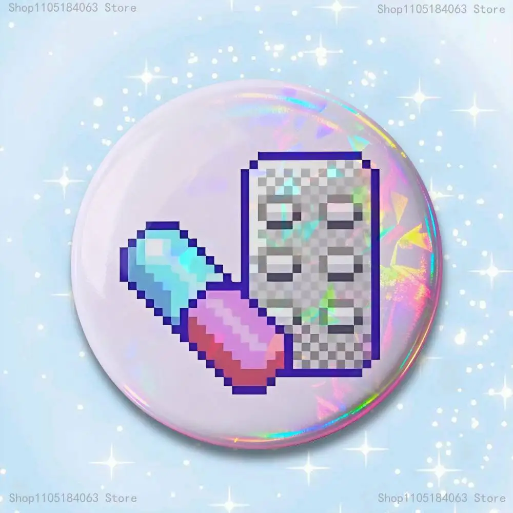 Needy Streamer Overload Abzeichen 25 32 44 58 75 mm runde Cosplay Pin Bag Decor Fans sammeln Freunde Geschenke Brosche Souvenir – Detail 7