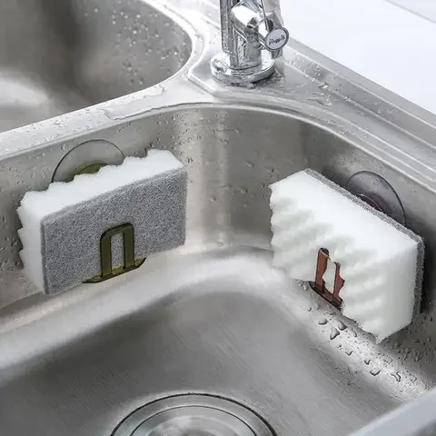 

Kitchen Sink Drain Rack Suction Cup Sponge Storage Holder Sink Soap Rack Drainer Rack Kitchen Organizer Bathroom Accessories