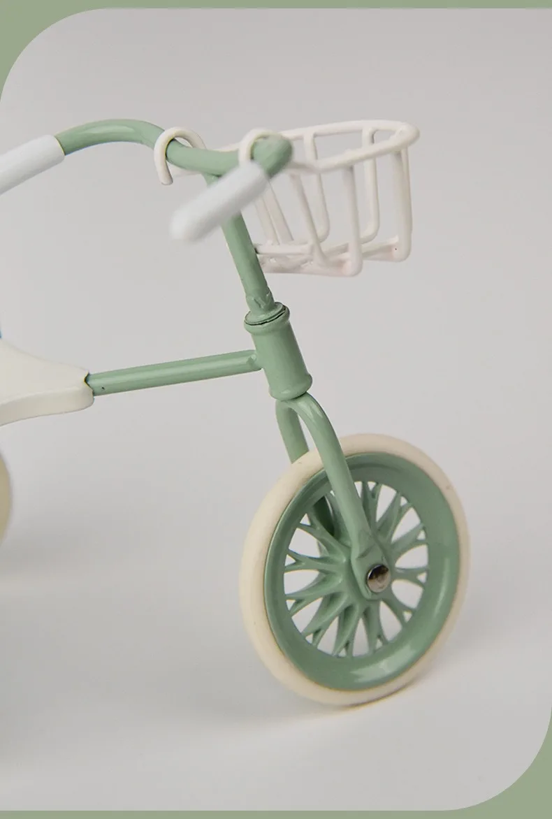 1:12 Metal Tricycle Miniature Simulation Furniture Realistic Accessory  For Bjd Ob11 doll house 4