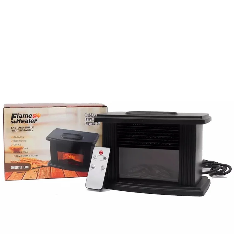 1000W Household Winter Heating Machine Log Burning Fire Flame Effect Stove  Heater Electric Heather Fireplace with Remote Control