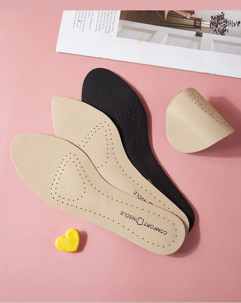 1 Paar Leder Damenschuhe Einlegesohlen weiche rutsch feste Schuh polster Komfort Arch Support Einlegesohle für Füße Planta rfasziitis Relief Einsätze – Detail 25