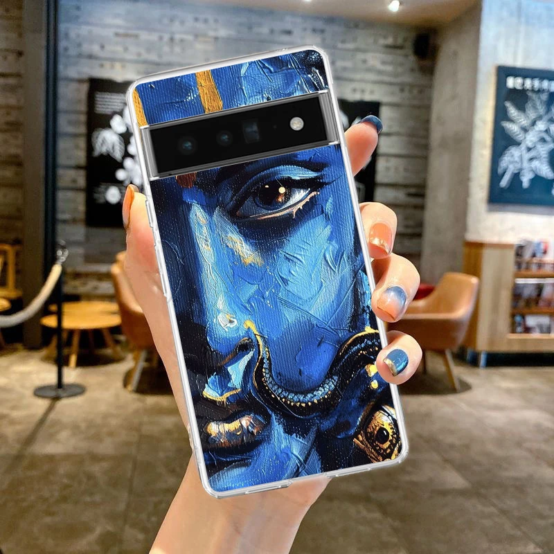 Clear Soft TPU Phone Case with Lord Shiva and Buddha Design