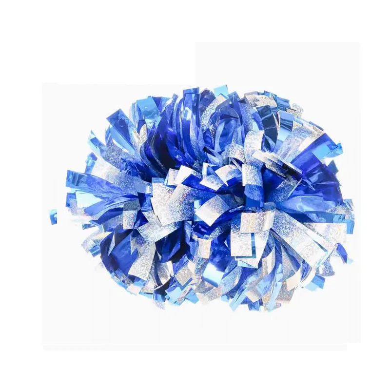 1Piece,Cheerleader Pom, Cheerleader Poms,TURQUOISE, Holographic Silver, 4 ",6",8 ", Pick Color