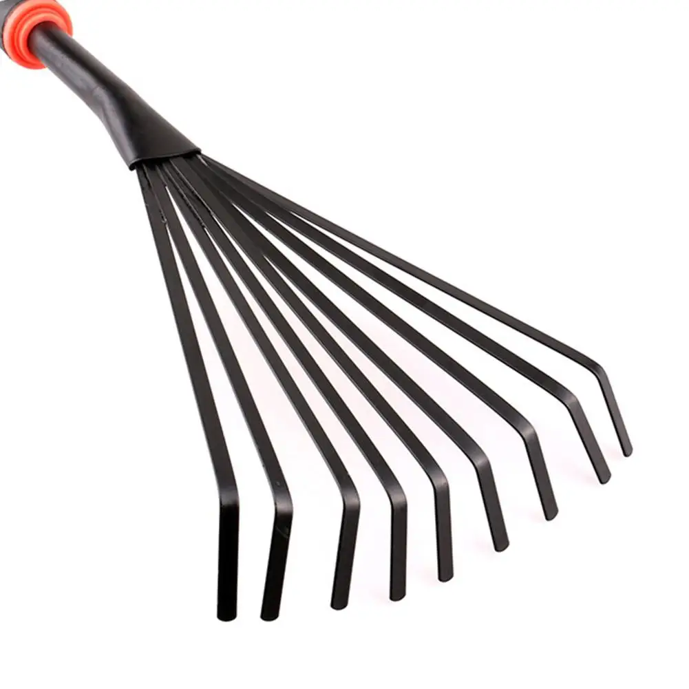 Portable Leaf Rake Plastic Rake Gardening Tool Small Garden with Handle Lawn leveling Gardening Planting Tool