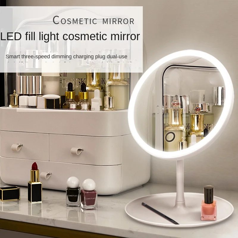 

Decorative Wall Mirrors Led Light Bedroom Kawaii Makeup Mirror Smart Aesthetic Decoration Home Espejo Mirror Light for Makeup