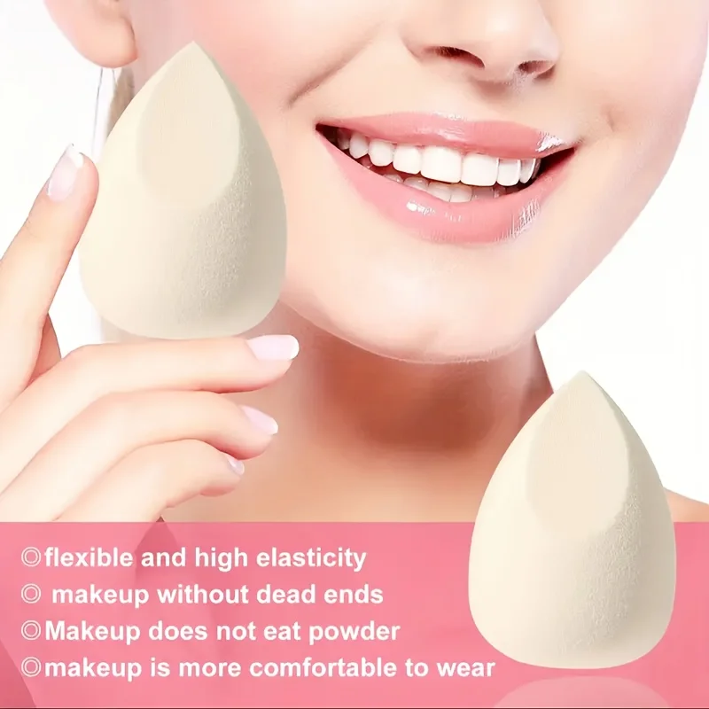 10Pcs Multi-Color Makeup Sponges - Hypoallergenic  for Liquid/BB Cream/Powder | Pore-Blurring Wet&Dry Application
