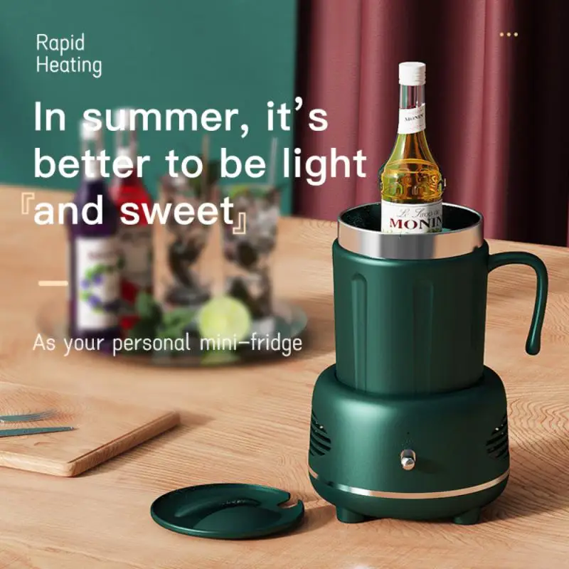 2 In 1 Coffee Milk Beer Soda Heating Cooling Cup Car Drink Insulation Cup Travel Mini Refrigerator Cold Drink Machine Kitchen