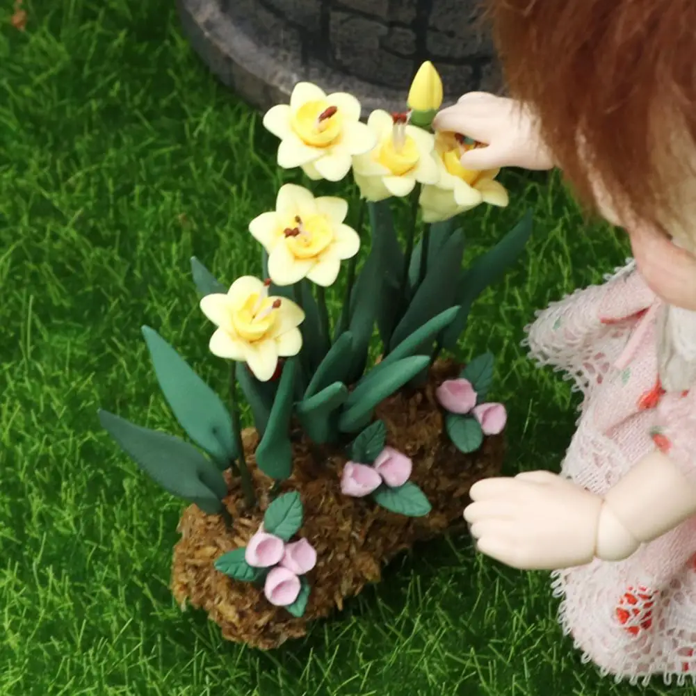 Vivid Flower Model Universal DIY Function Doll House Vivid Plants Model  Plants Model    Dollhouse Pot Plant bubble face wig row bjd doll doll wool doll universal doll accessories