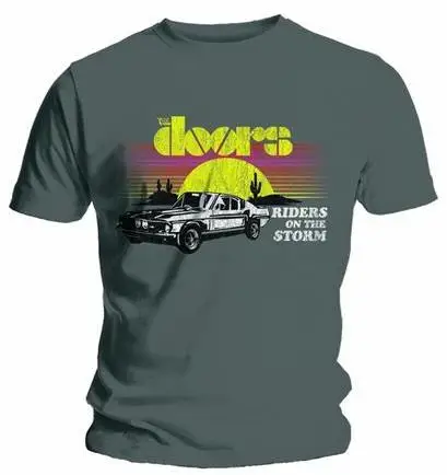 The Doors - Riders On The Storm T-Shirt Da Uomo-Grigio (Xx-Large)