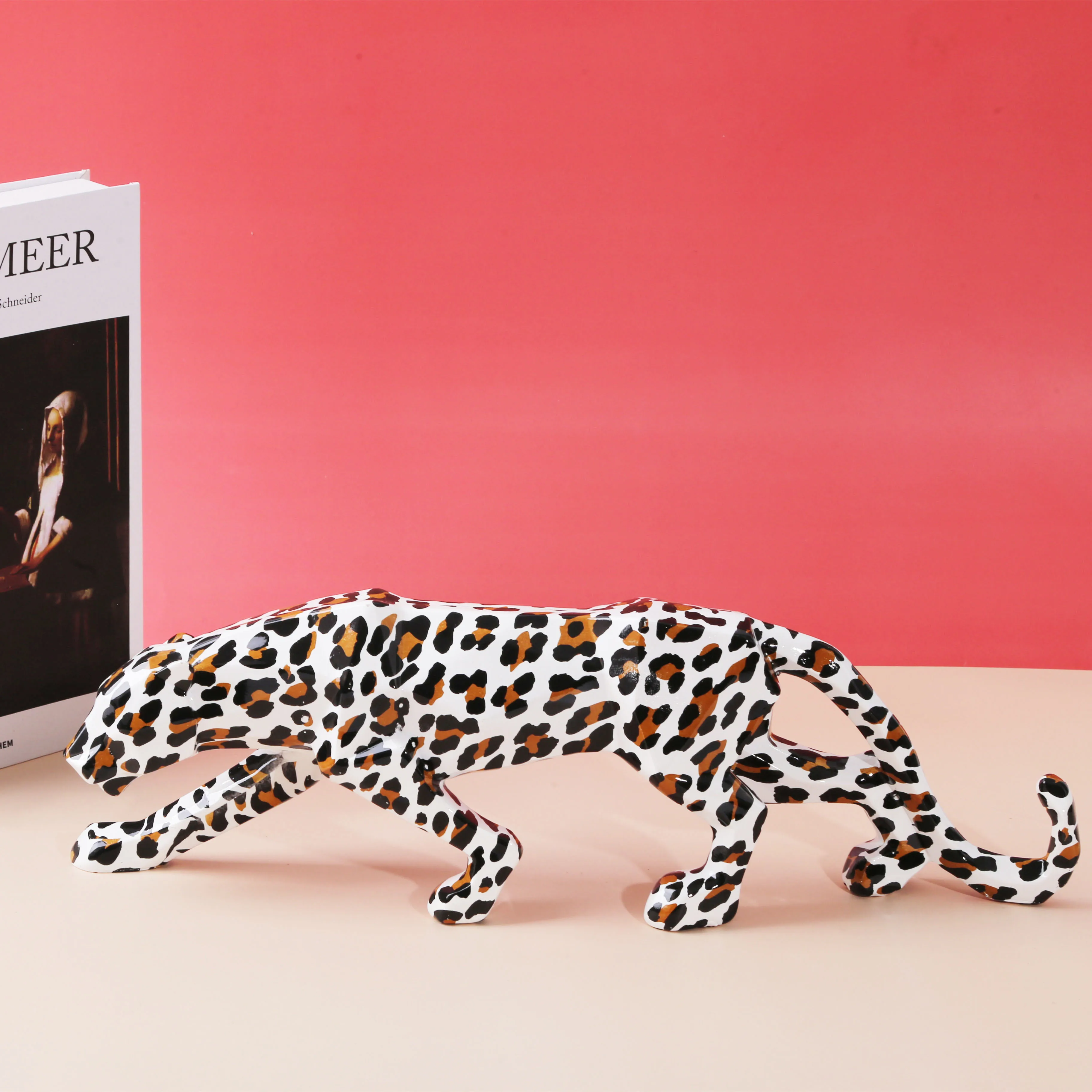 

Простая художественная творческая роспись граффити цвет Леопардовый Декор для гостиной домашний вход винный шкаф офисные украшения полимерные изделия