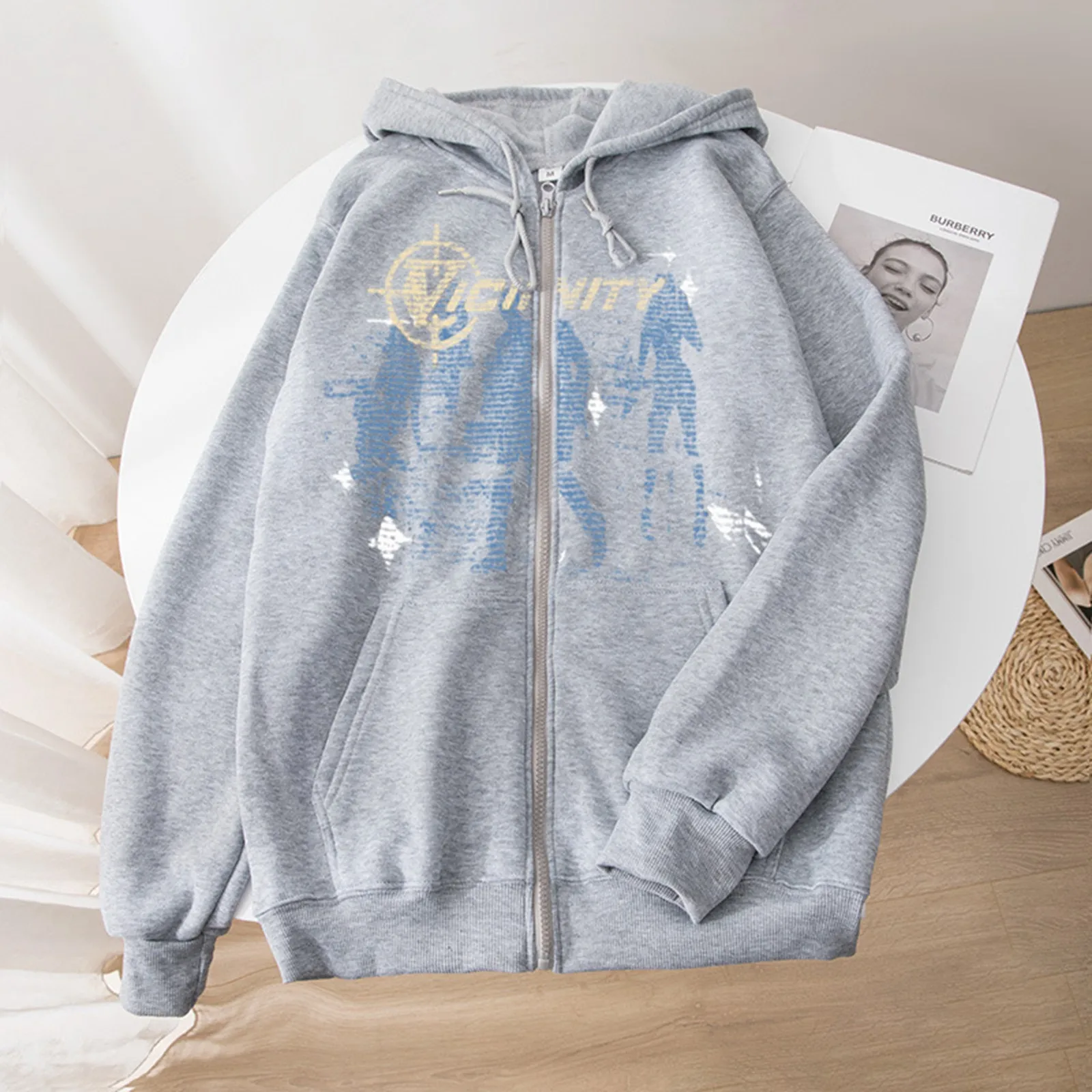 

Мужская толстовка на молнии, с принтом, большие размеры