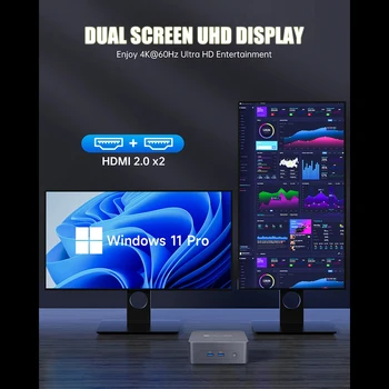 MLLSE G3 Mini PC Alder Lake N100 Windows 11 Pro Intel 12th DDR4 8GB RAM 256GB ROM WiFi 5 BT4.2 Desktop Computer Mini Pc Work 3