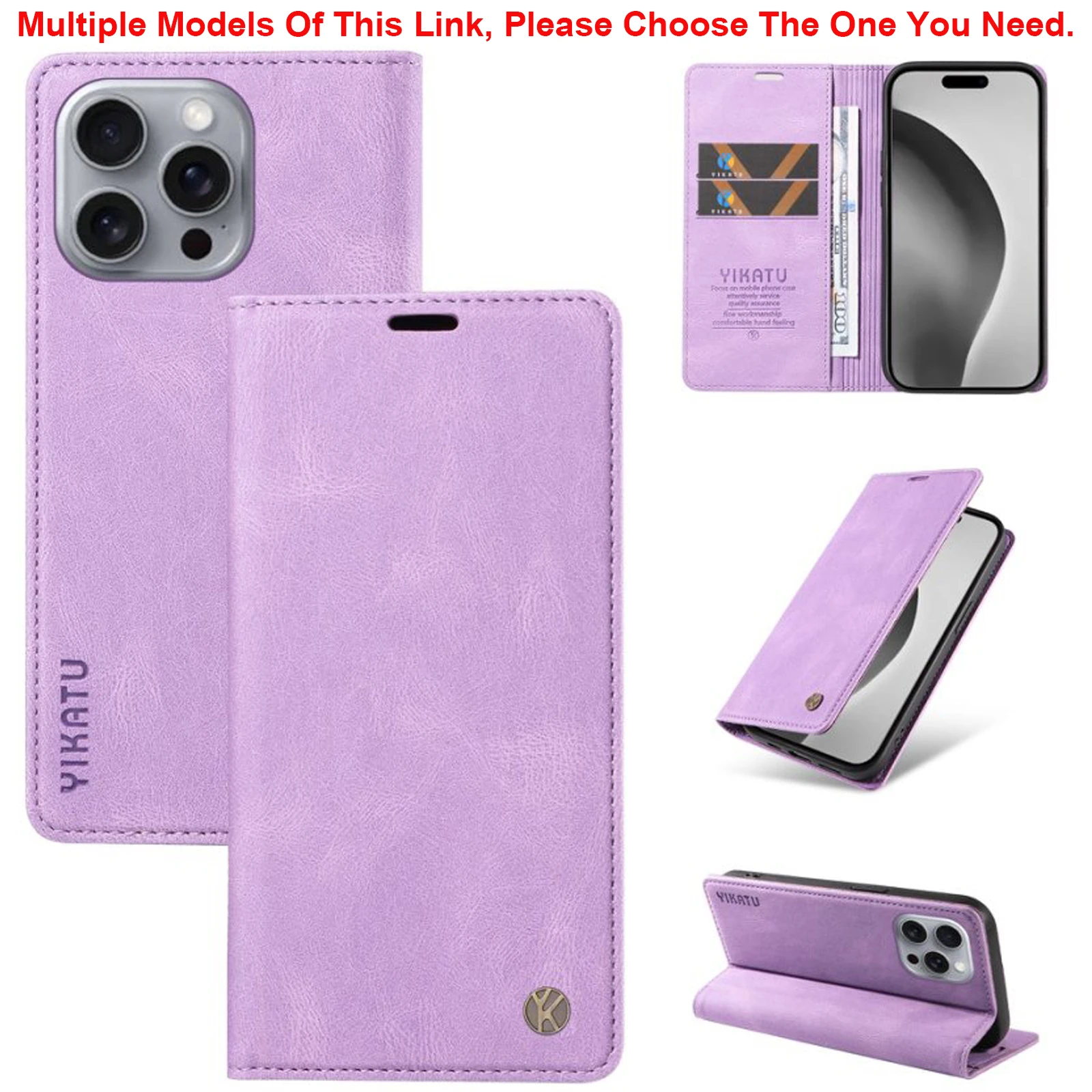 Luxury Leather Wallet Slot Phone Case with Speed Cover Design