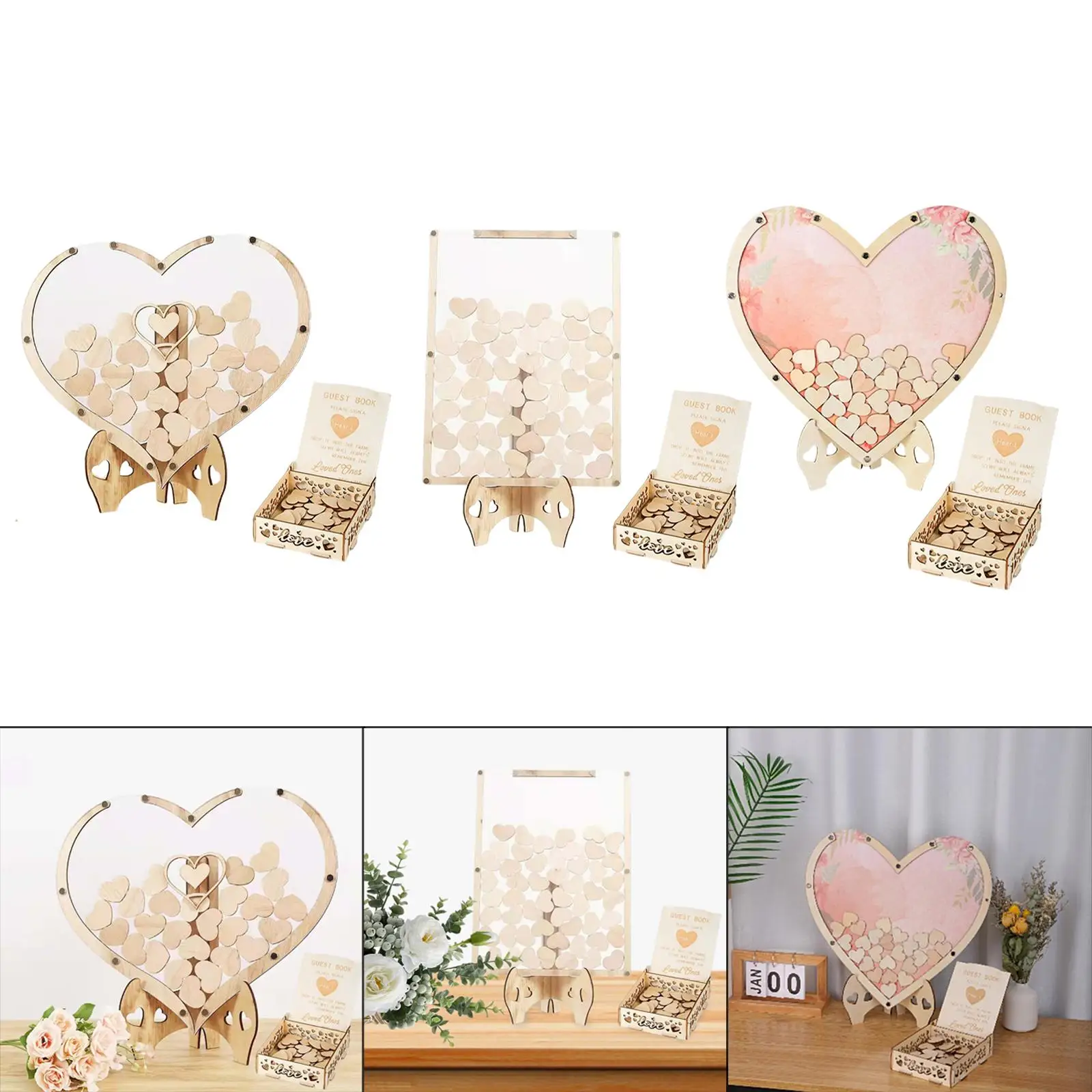 Wedding Guest Book Gift Rustic Decorations Sign Book for Birthday Party