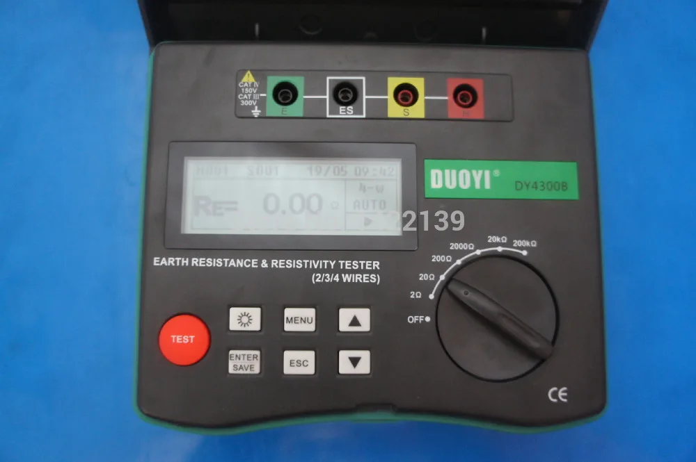 DY4300B 4-Terminal Digital Earth Ground Resistance Tester | Soil Resistivity & Electrical Multimeter Meter detail image 8