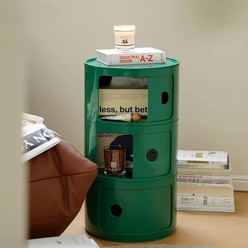 Nordic Net Red Bedside Cabinet Modern Simple White Round Creative Mini Simple Small Side Table Portable Nightstands Furniture nightstands set