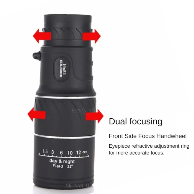 16X52 Monocular Telescope Optical Lens High Definition Handy Optics Scope Dual Focus Zoom 16X Binocular for Outdoor Camp Hunting 3
