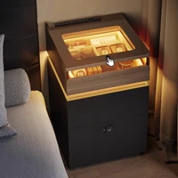 Commode de chambre de luxe avec tiroirs, armoire de rangement, table de chevet mobile, organisateur avec serrure à empreinte digitale, Criado Mudo, mobilier d'hôtel 1